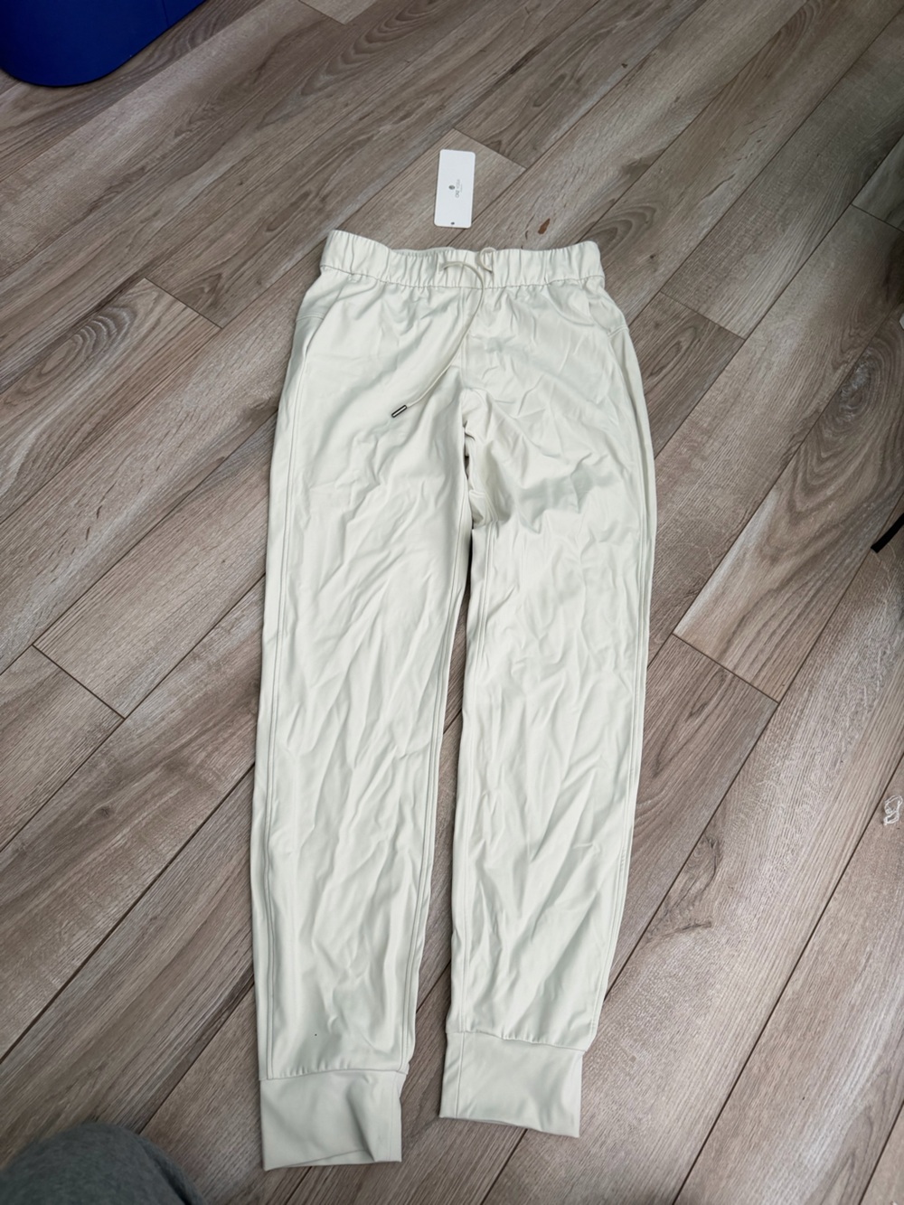 CRZ YOGA Cream Men's Joggers with Elastic Waist